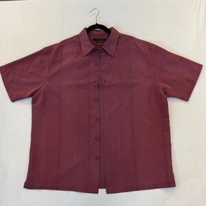 Axist Silk Touch Men's Maroon Button Down Shirt